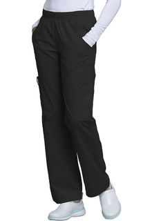 Mid Rise Pull-On Cargo Pant-Cherokee Workwear