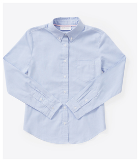 Juniors Long Sleeve Oxford Shirt-Classroom Uniforms