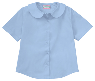 57552 Girls Short Sleeve Peter Pan Blouse-Classroom Uniforms