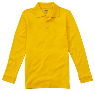 Adult Unisex Long Sleeve Interlock Polo-Classroom Uniforms