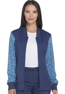 Dickies Dynamix Women’s Zip Up Contrasting Sleeves Warm-Up Scrub Jacket-DK340-Dickies
