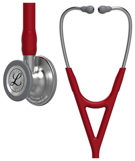 3M™ Littmann® Cardiology IV™ Diagnostic Stethoscope, 6184, Standard-Finish Chestpiece, Burgundy Tube, Stainless Stem-Littmann