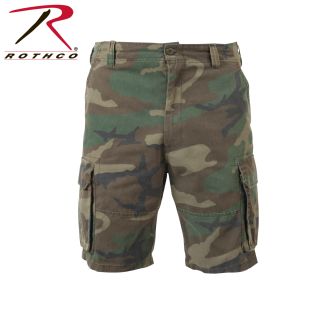 2140_Rothco Vintage Camo Paratrooper Cargo Shorts-