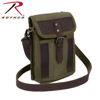 Rothco Canvas Travel Portfolio Bag With Leather Accents-14991-Rothco
