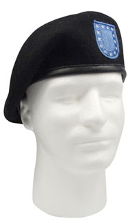 4919_Rothco Inspection Ready Black Beret With Flash-Rothco