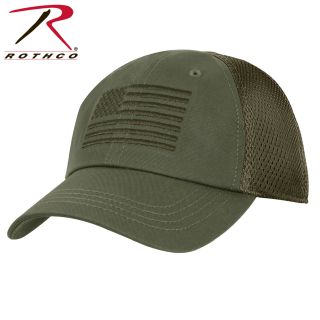 5224_Rothco Tactical Mesh Back Cap With Embroidered US Flag-Rothco