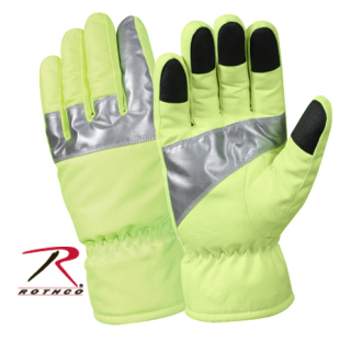 5487_Rothco Safety Green Gloves With Reflective Tape-Rothco