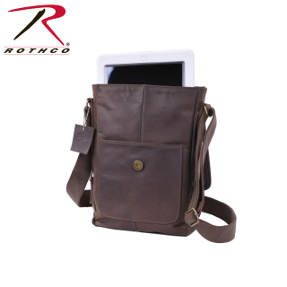 57950_Rothco Brown Leather Military Tech Bag-Rothco