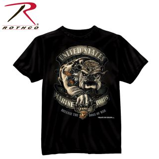 80331_Black Ink U.S.M.C. Bulldog T-Shirt-Rothco