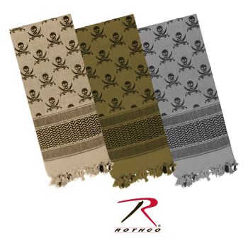 8539_Rothco Skulls Shemagh Tactical Desert Keffiyeh Scarf-Rothco