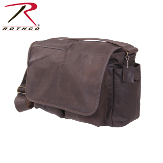 91480_Rothco Brown Leather Classic Messenger Bag-Rothco