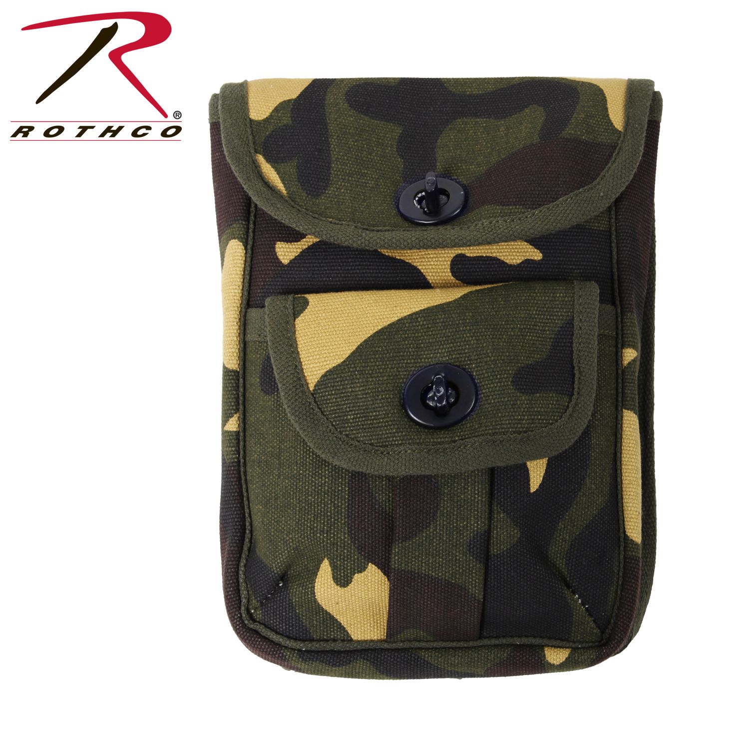 Camouflage for sale online Rothco 9802 2 Pocket Canvas Ammo Pouch 