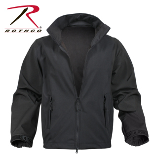 9834_Rothco Black Soft Shell Uniform Jacket-Rothco