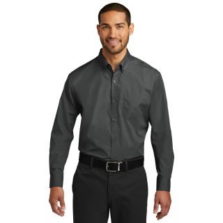 Mens L/S Carefree Poplin Shirt-Chefwear