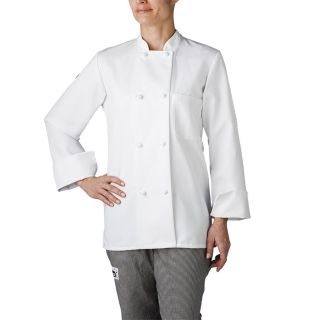 Wmns White L/S Primary Cloth Knot-Chefwear