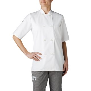 Wmns S/S Primary Plst Btn-Chefwear