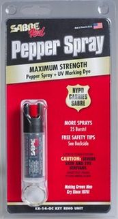 Key Ring Pepper Spray (0.54 oz/aprox. 25 shots)-Sabre