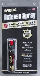 Pocket Self Defense Spray Unit 0.75 oz with Clip-Sabre