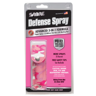 3-IN-1 Pepper Spray with Camo Key Case-Sabre
