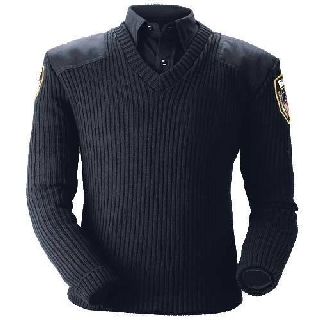 Lined V-Neck Sweater-Blauer