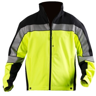 Colorblock Softshell Fleece Jacket-Blauer