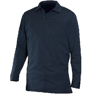 Long Sleeve Bicomponent Polo Shirt-Blauer