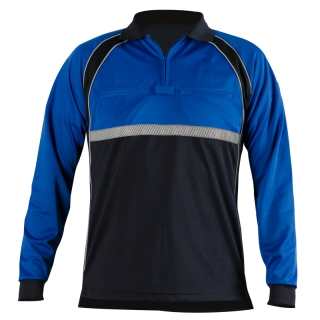 Colorblock Performance Polo Shirt-Blauer