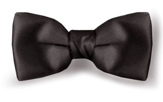 Polyester Satin 2&#34; Banded Bowtie-Samuel Broome
