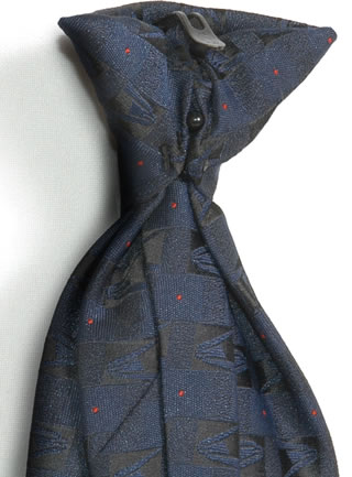USPS Eagle Logo Clip-on Tie with Buttonholes-
