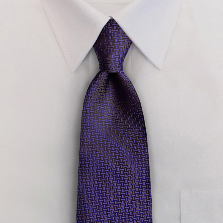 Gem Tones HA8 Purple Amethyst<br>Clip-On Necktie-SB