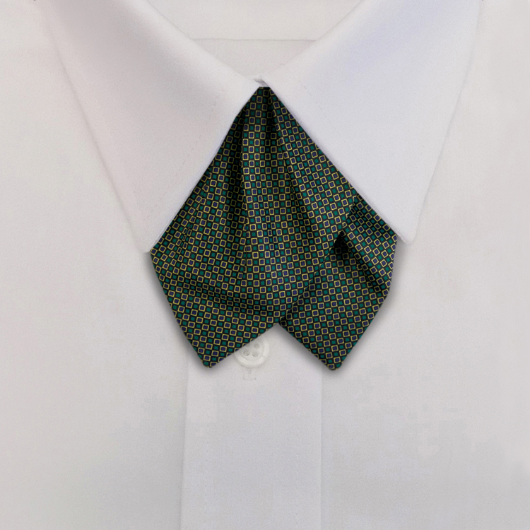 Checkerboard JC1 Teal<br>Tulip Bow on Adjustable Band-