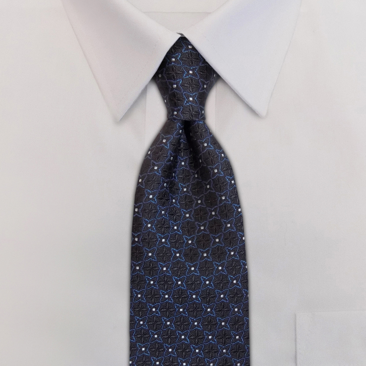 Crosshairs LD1 Black/Blue<br>Four-In-Hand Necktie-SB