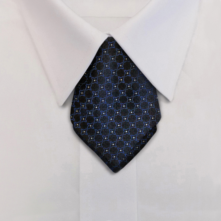 Crosshairs LD1 Black/Blue<br>Pointed Ascot on Adjustable Band-