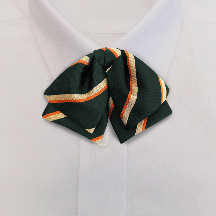 Green/Tan/Rust Stripe #396<br>Manager Bow<br>on Adjustable Band-SB