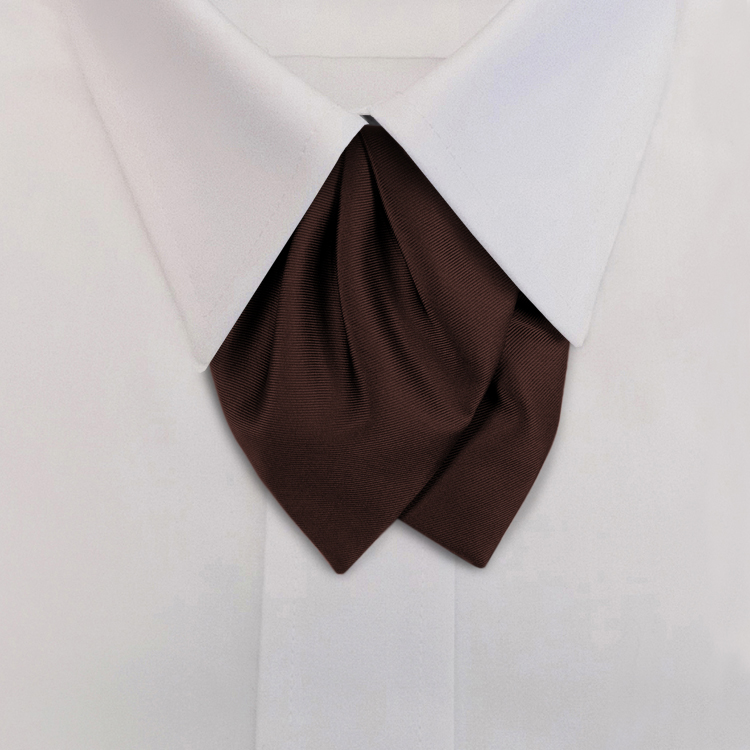 Brown Solid Twill Tulip Bow on Adjustable Band-
