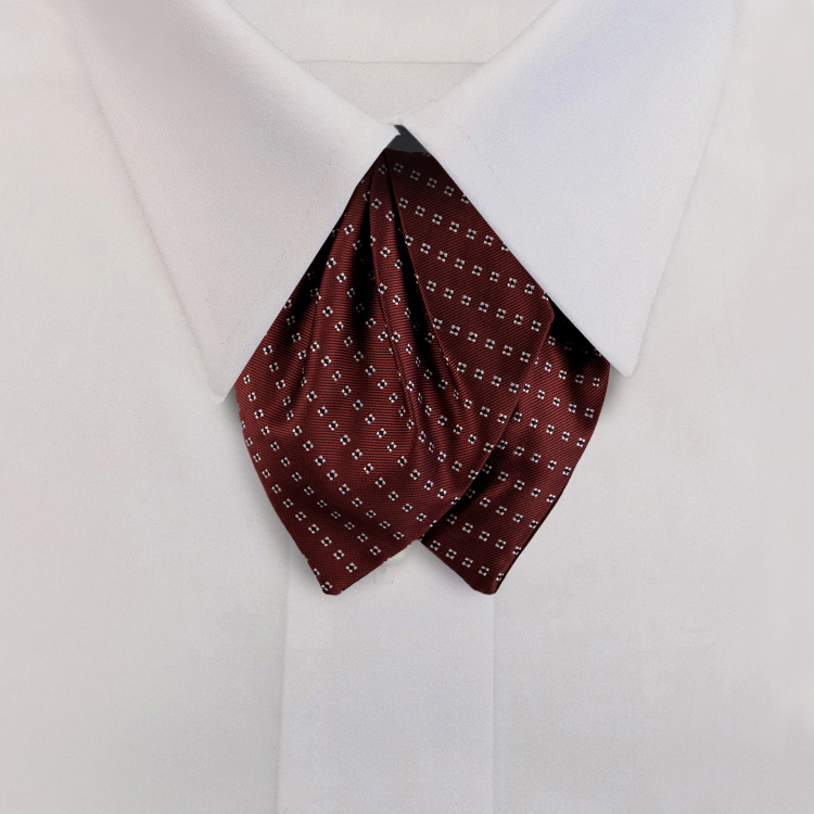 Burgundy Woven Neat #414<br>Tulip Bow on Adjustable Band-