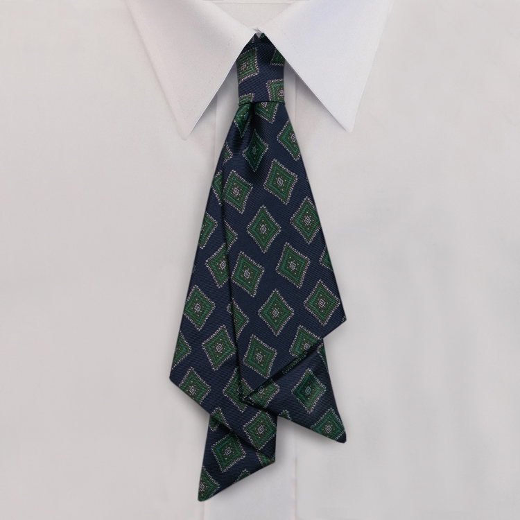 Navy/Green Print #461<br>Slip Knot with hook and link closure-SB