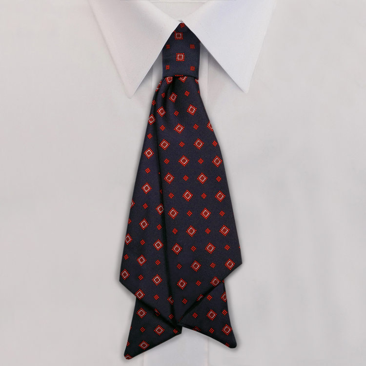 Navy Print #481<br>Slip Knot with hook and link closure-SB