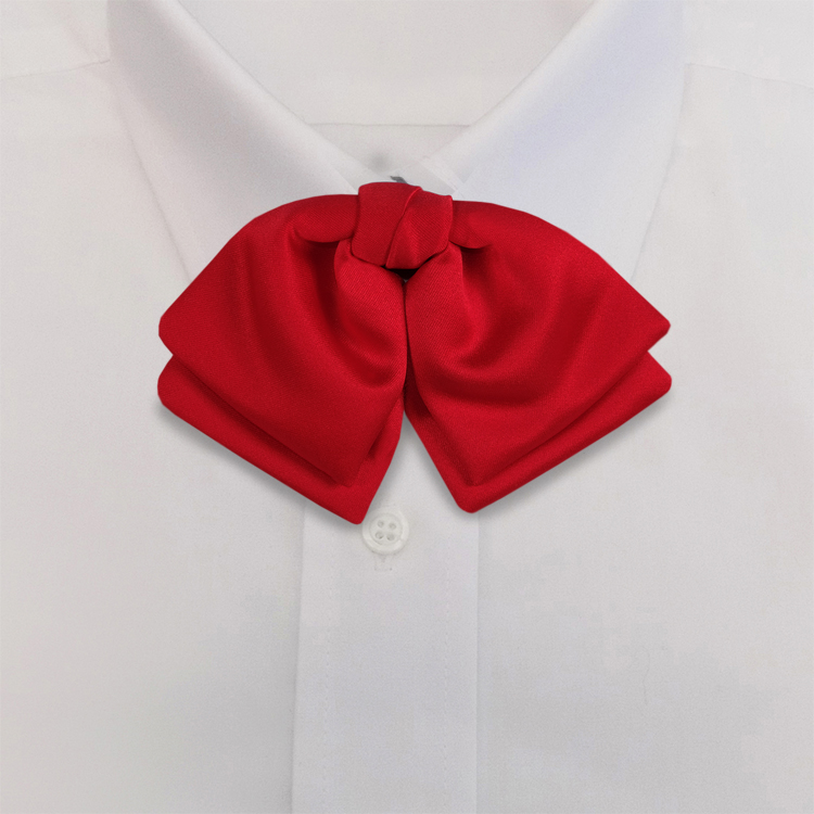 Red Polyester Satin<br>Manager Bow on Adjustable Band-SB
