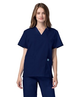 Adar Universal Unisex V-Neck 2 Pocket crub Top-Adar Medical Uniforms