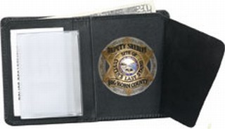 Bi-fold Badge Wallet - Dress-Strong Leather