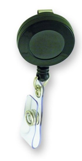 Retractable Badge Holder - Plastic-Strong Leather