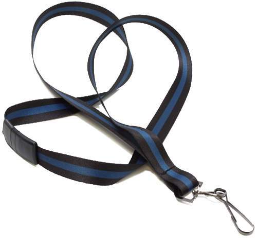 Lanyard BLUE LINE Strong-Strong Leather