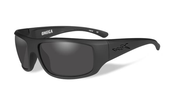 Wiley X Omega Black Ops Glasses - Smoke Grey Lens with Matte Black Frame -Wiley X