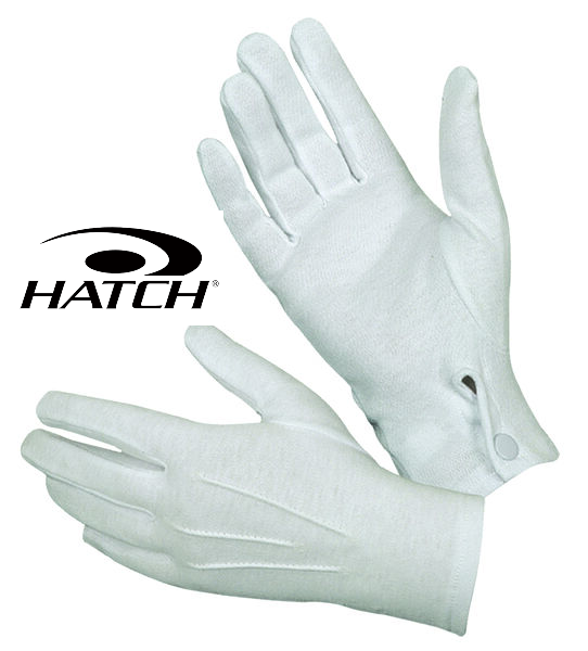 White Cotton Parade Gloves-Hatch 