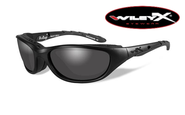 Wiley X Airrage Black Ops Glasses - Smoke Grey Glasses with Matte Black Frame -Wiley X