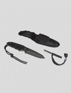 Black T1 Survival Paracord Knife-Tru-Spec