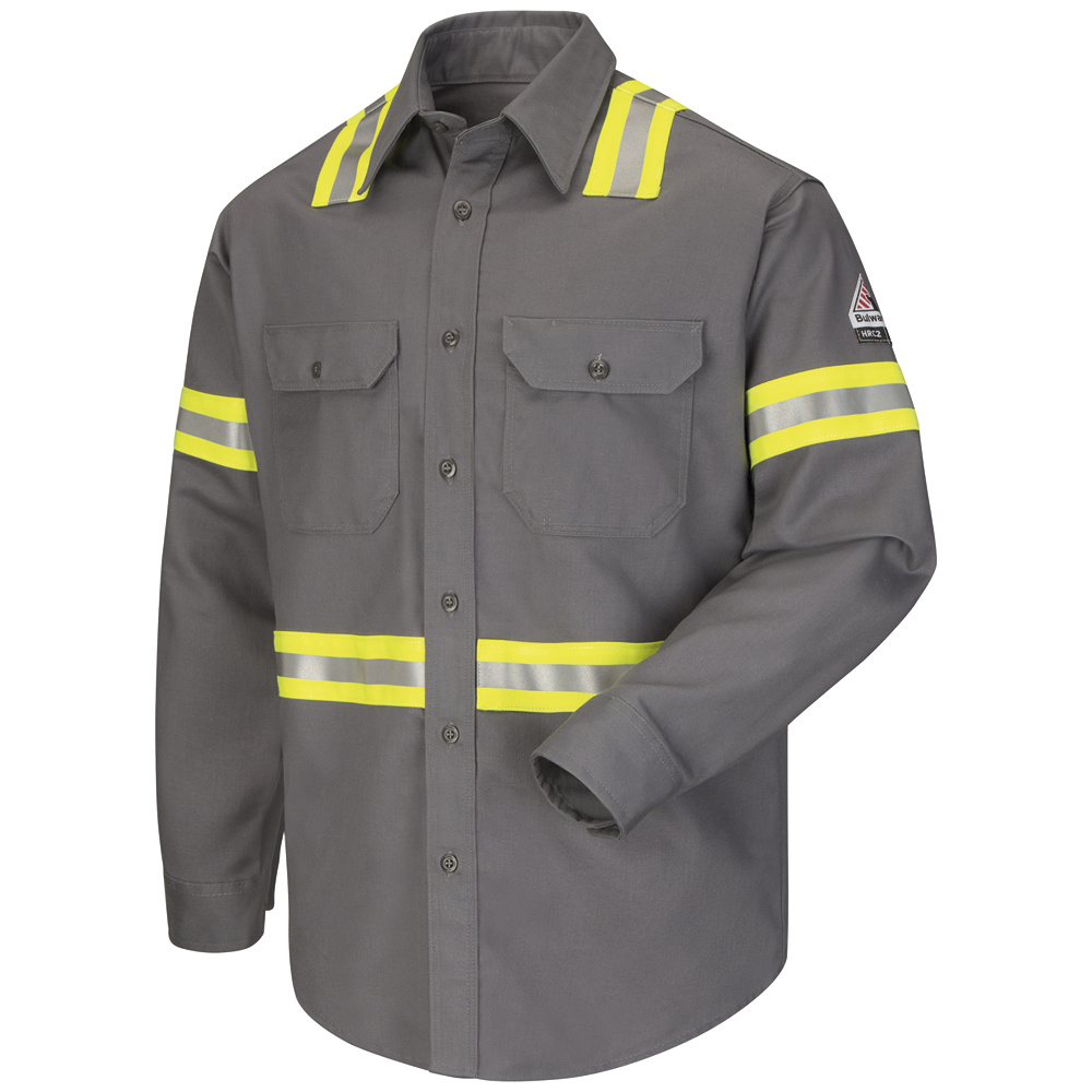 High visibility button deals up shirts