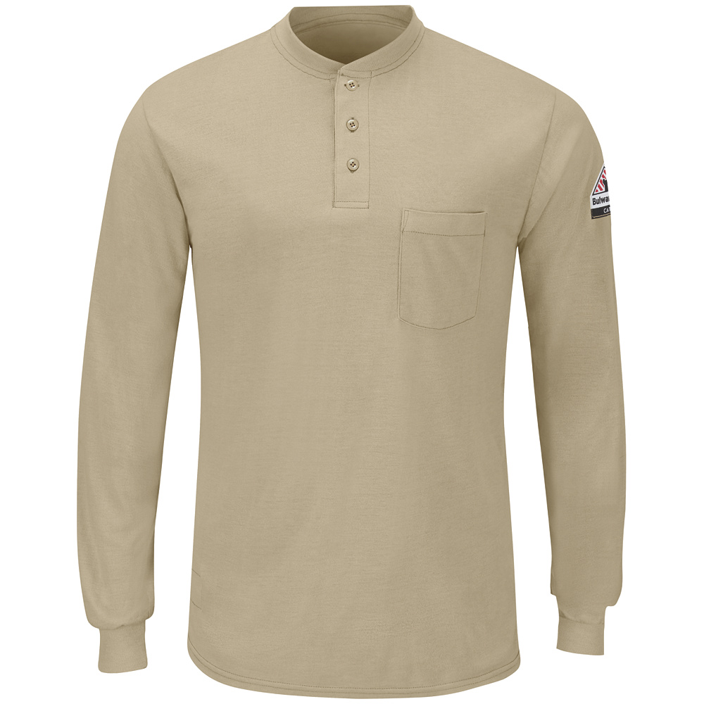 Buy Men's Long Sleeve Lightweight Henley Shirt - Bulwark Online at Best ...