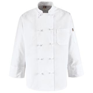 Eight Knot Button Chef Coat with Thermometer Pocket-Red Kap®
